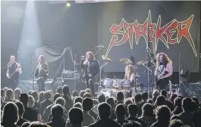  ??  ?? Striker performs in Switzerlan­d during their 2017 European tour.