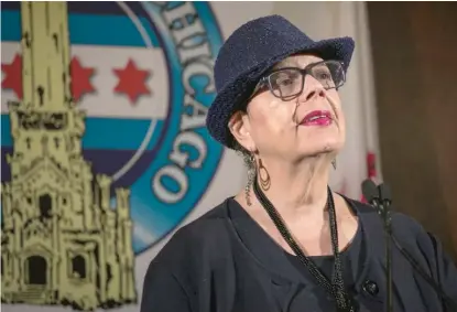  ?? SUN- TIMES FILE PHOTO ?? Karen Lewis, president of the Chicago Teachers Union, in 2017.