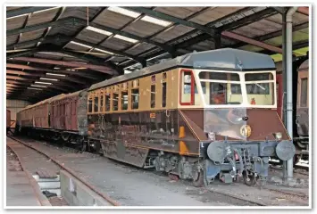  ?? MARK BETON/TRANSPORT/ALAMY. ?? What the KESR railcar team are trying to emulate… and they’re just £51,000 away from re-creating No. 20’s classmate No. 22, which stands inside the carriage shed at Didcot Railway Centre.