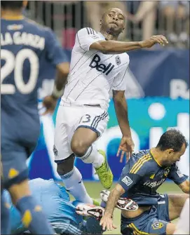  ?? GERRY KAHRMANN/PNG FILES ?? The Vancouver Whitecaps missed Nigel Reo-Coker’s surging runs and leadership in their last game.