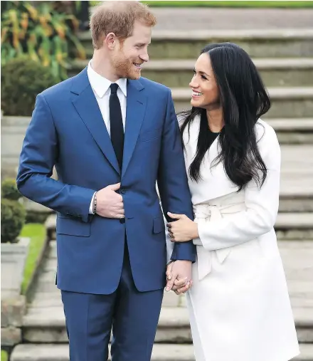  ?? — THE ASSOCIATED PRESS/FILES ?? A royal media commentato­r says much of the hype over the Prince Harry-Meghan Markle wedding is due to Markle’s status not only as an American and an actress but a divorcee.