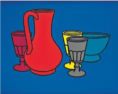  ??  ?? Pop goes the easel: Patrick Caulfield’s Coloured Still Life (1967)