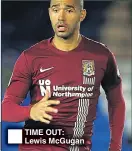  ??  ?? TIME OUT: Lewis McGugan