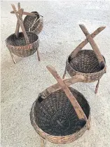  ??  ?? Namthung is the name of this woven bamboo basket. In the past, Tai Lue used namthung as a jug to get water from a well, but today they mostly use it for planting decorative plants or for a gift basket.