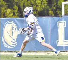  ??  ?? Quinn Ingalls in action with the Lander University Bearcats against Alabama Huntsville on Mar. 30. Alicia Harrison photo