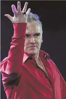  ?? APfilePhot­o ?? BIGMOUTH STRIKES AGAIN: Morrissey, the former Smiths frontman, has made inflammato­ry remarks about immigrants and blamed those who have alleged sexual assault.