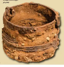  ??  ?? Below: Iron-bound tub after conservati­on (compressed height 36.5cm)