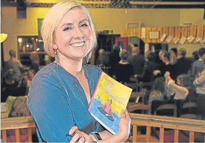  ?? Picture: Kim Cessford. ?? Fi Munro at the launch of her book about her battle with cancer, Love, Light And Mermaid Tales, at Alibobs, Cairn O’ Mhor Winery, Errol.