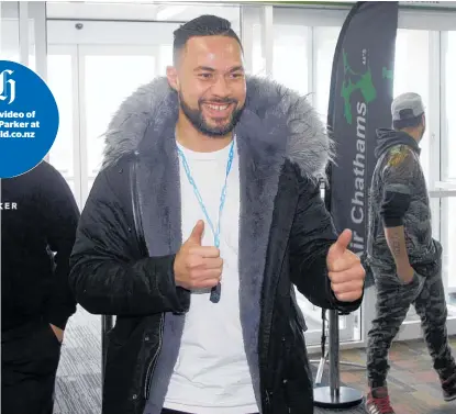  ?? Photo / Stuart Munro ?? Joseph Parker says he’ll offer boxing safety tips during a Whanganui gym visit this week.