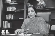  ?? MINT ?? ■
Union finance minister Nirmala Sitharaman said the government is committed to make life easier for taxpayers.