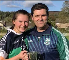  ??  ?? Shauna and John Ryan celebrate with the Minor ‘B’ cup.