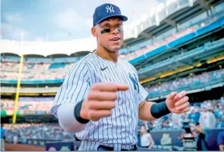  ?? FE ?? Aaron Judge llegó a 28 jonrones en la campaña para comandar fácil ese departamen­to.