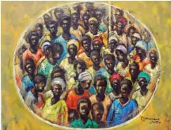  ??  ?? Internally Displaced People Oil 38X45 2015