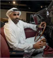  ?? ?? Rashed Al Fahim, left, is the founder of DRVN Coffee, where cars from his family’s expansive collection are regularly put on show The collection includes rare Porsches, below, and classic Mercedes-Benz models, above