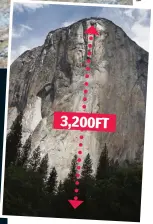  ??  ?? Scaling the heights: ‘Free solo’ climber Alex Honnold climbing El Capitan (inset)