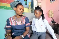  ?? PICTURE: AYANDA NDAMANE ?? UPSET: Mandisa Myataza and her son Jahroot Myataza who has been turned away from Luhlaza High School in Khayelitsh­a because of his dreadlocks.