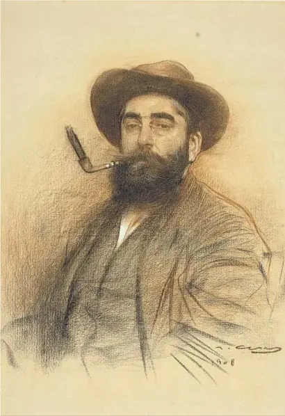  ?? . ?? Autorretra­to de Ramon Casas, de 1908; el pintor fue muy conocido por sus retratos