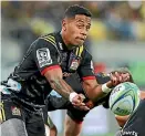  ?? PHOTOSPORT ?? Te Toiroa Tahurioran­gi is likely to get an All Blacks call-up for the France series.