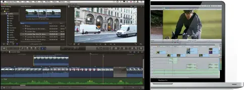  ??  ?? Final Cut Pro X (left) was a radical change from FCP v7.