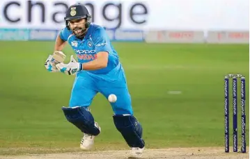  ?? PIC/PTI ?? Rohit Sharma bats during the one day internatio­nal cricket match of Asia Cup between India and Pakistan in Dubai on Wednesday