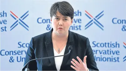  ?? Picture: Getty. ?? Ruth Davidson has lobbied DUP leader Arlene Foster over the issue of equal marriage.