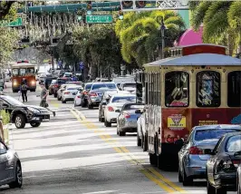  ?? LANNIS WATERS / THE PALM BEACH POST 2017 ?? West Palm’s mobility study estimates that the city street network is at 77 percent capacity in peak periods and will rise to 91 percent by 2040.