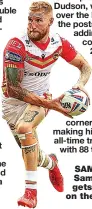  ?? ?? SAM-TASTIC: Sam Tomkins gets Catalans on the front foot