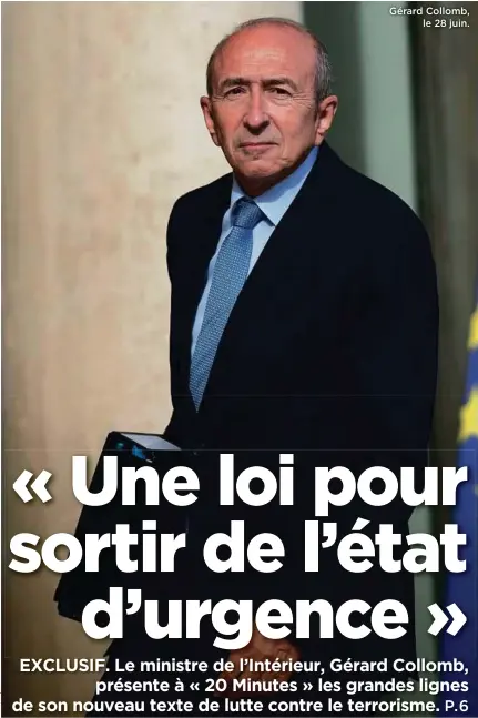  ??  ?? Gérard Collomb, le 28 juin.