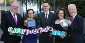  ??  ?? Pictured (from left0 at the launch of the National Tourism Careers Programme were Joe Dolan, IHF President; Mary-Rose Stafford, ITT, Minister Patrick O’Donovan TD; Natasha Kinsella, Regional Skills Manager Dublin and Terence Mulcahy, Fáilte Ireland.
