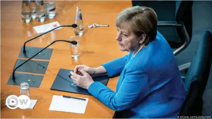  ??  ?? Angela Merkel appears before the Wirecard hearing