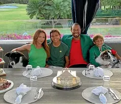  ??  ?? The 2019 Masters champ Tiger Woods had to have the traditiona­l Champions Dinner with his family only after this year’s tournament - due to be played this week - was postponed due to the coronaviru­s pandemic.