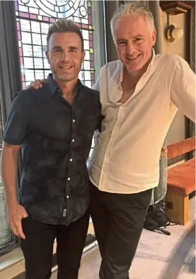  ??  ?? Gary Barlow and Tim Firth have teamed-up again for Take That the musical