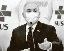  ?? Divulgação ?? O ministro da Saúde, Marcelo Queiroga, durante anúncio da campanha de vacinação