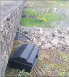  ?? ?? One of several pest control boxes placed across the site in Fermoy.