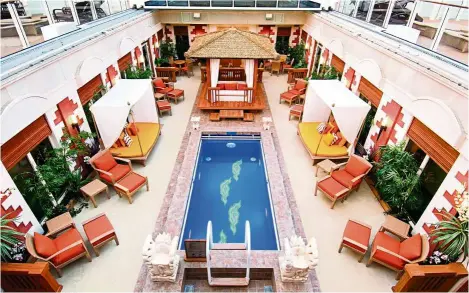  ?? — Norwegian Cruise Line ?? Fancy having a private courtyard to yourself? The Norwegian Jewel has just that.