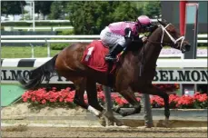  ?? NYRA ?? Fierce Lady with Javier Castellano up captured the maiden weight special at Belmont Park on June 22 and races Thursday in The Stillwater at Saratoga Race Course.