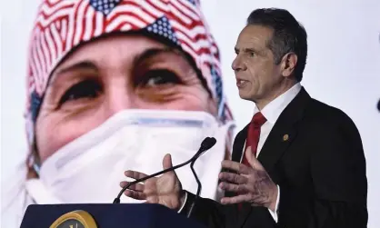  ?? Photograph: Hans Pennink/AP ?? Andrew Cuomo has seen his image as a pandemic-taming leader dented by a series of disclosure­s involving nursing homes in recent weeks.