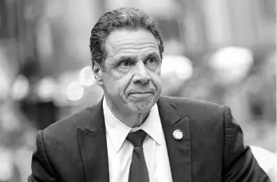  ?? JEENAH MOON/THE NEW YORK TIMES ?? Gov. Andrew Cuomo said he had “learned an important lesson” after harassment allegation­s surfaced.