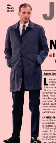  ??  ?? Max Allegri, 51 anni