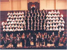  ??  ?? Dundee Choral Union. Clockwise from bottom left: 1979; 1982; 1985; 1991; 1992; and 1994.