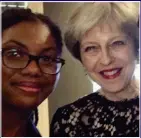  ??  ?? Ms Badenoch’s selfie taken with Theresa May when she attended the PM’s annual constituen­cy dinner last week