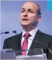  ??  ?? Fianna Fáil’s Micheál Martin has been warned by Taoiseach