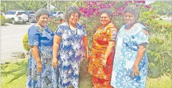  ?? Picture: SUPPLIED ?? Members of the Indigenous Network Fiji with founder Adi Siteri Kubunavanu­a (third from right), at the University of the South Pacific.