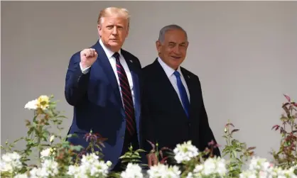  ?? Photograph: AFP/Getty Images ?? Donald Trump with the Israeli PM, Benjamin Netanyahu, in September.