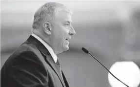  ?? [SAM GREENE/THE ENQUIRER] ?? Former Ohio House Speaker Larry Householde­r is accused of orchestrat­ing a nearly $61 million bribery scheme. He could face up to 20 years in prison if convicted.