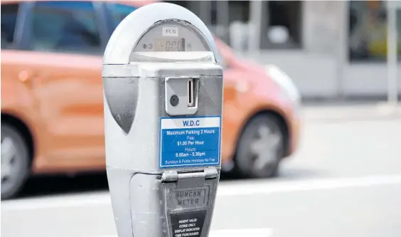  ?? Photo / Paul Brooks ?? The old CBD parking meters have expired and new ones will be installed.