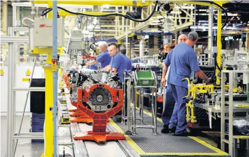  ??  ?? Union leaders at the Ford engine plant near Bridgend have voiced concerns over the plant’s future after Ford said it was reducing investment there