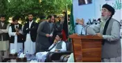  ?? — AP ?? Warlord Gulbuddin Hekmatyar delivers a speech in Mihtarlam city in Afghanista­n on Saturday.