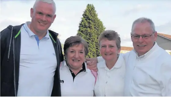  ??  ?? Fab four Ladies Day winners at Halfway and District were Jim McCafferty, Robert Thomson, Fiona Firth and Helen Torrance