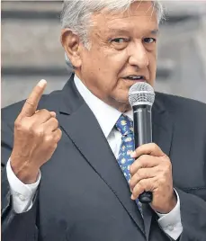  ?? /ARCHIVO ?? Andrés Manuel López Obrador, presidente de México.